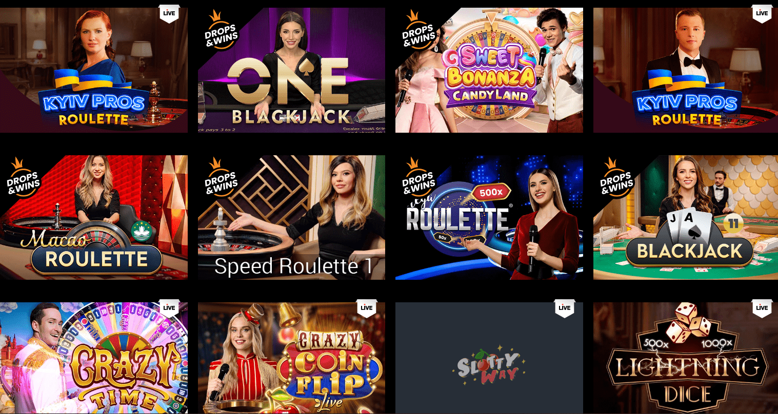 Gry hazardowe na żywo w SlottyWay Casino Online z bonusem